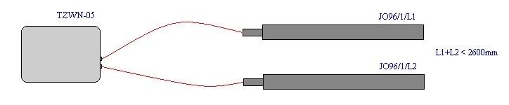 Verbindungselektroden JO96/1/L zum Leistungsteil TZWN-05